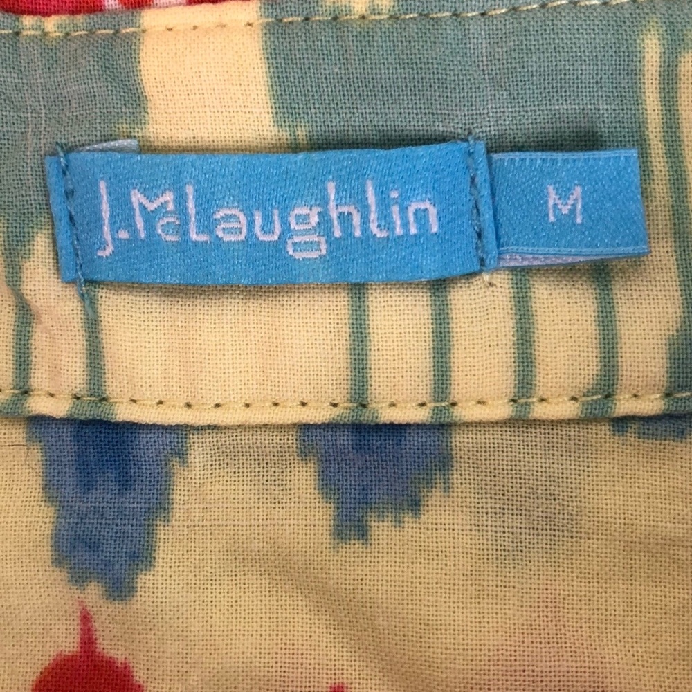 J. Mclaughlin Yellow Abstract Print Button Down B… - image 7